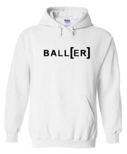 Baller Pullover White Hoodie