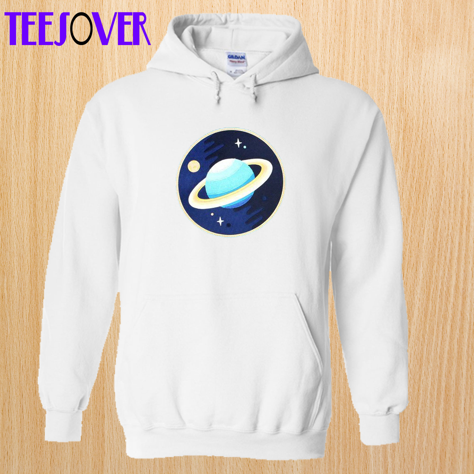 Galaxy Planet Rad Look Embroidered Hoodie