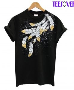 Hand Painted Fairytaly Feathers T-Shirt