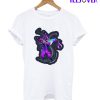 Hummingbird Holding Purple Ribbon Fibromyalgia Awareness T-Shirt