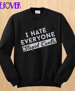 I Hate Everyone Stupid Cunts Sweatshirt