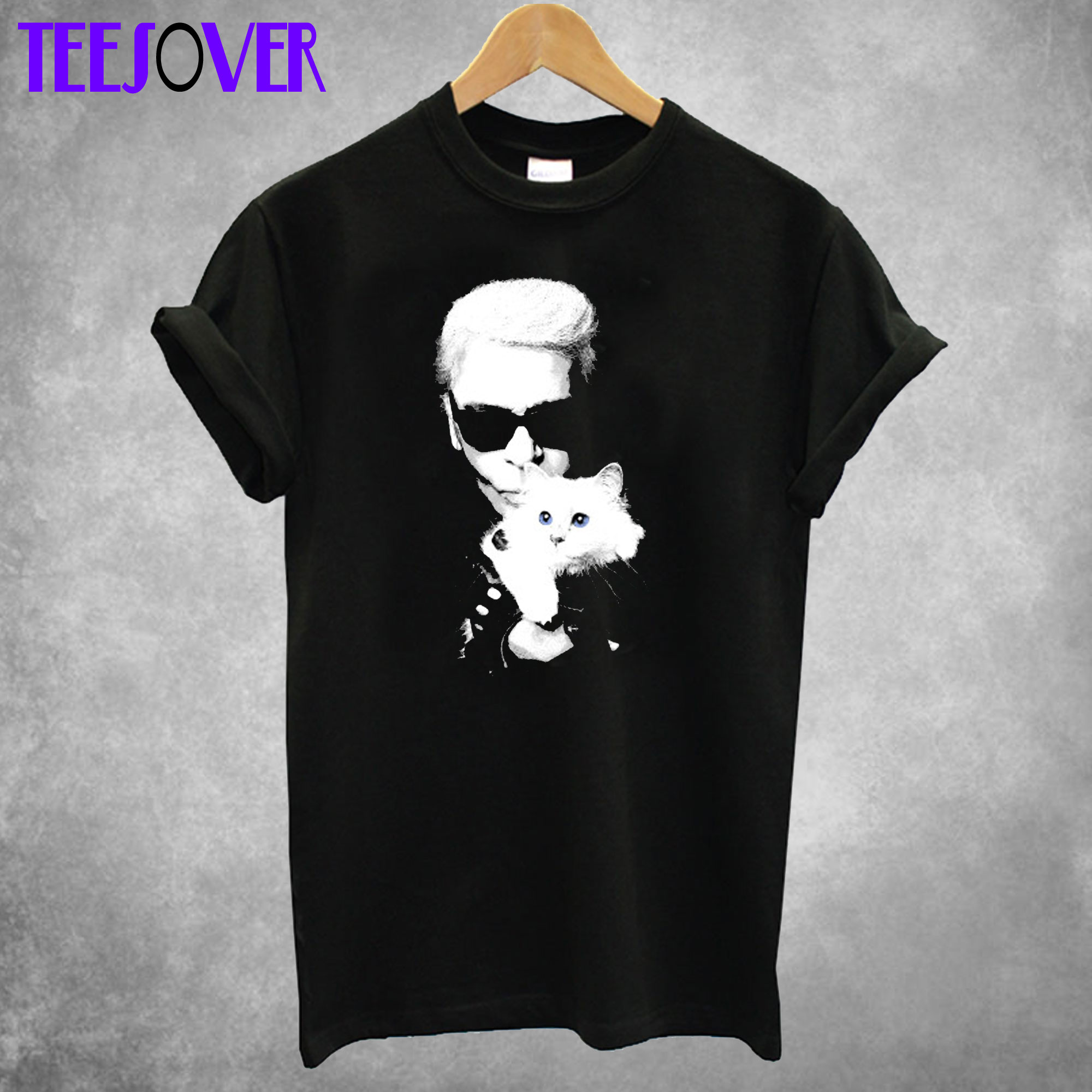 Karl Lagerfeld And Cat T shirt