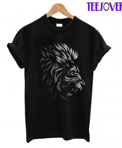 Lion Anime Black T-Shirt