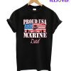 Proud Marine Dad USA Military Fathers Day T-Shirt