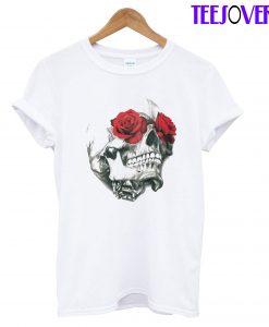 Rose Eye Skull Slim Fit T-Shirt