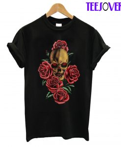 Skull And Roses Slim Fit T-Shirt