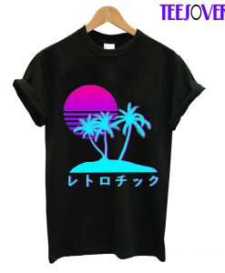 Sommer Palmen Retro T-Shirt