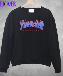 Thrasher Blue Flames Sweatshirt