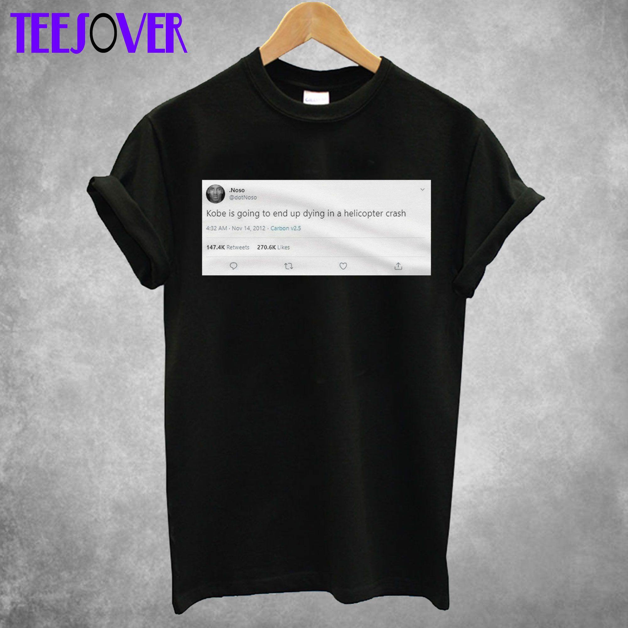 Twitt Forecast Kobe Bryant Death T shirt