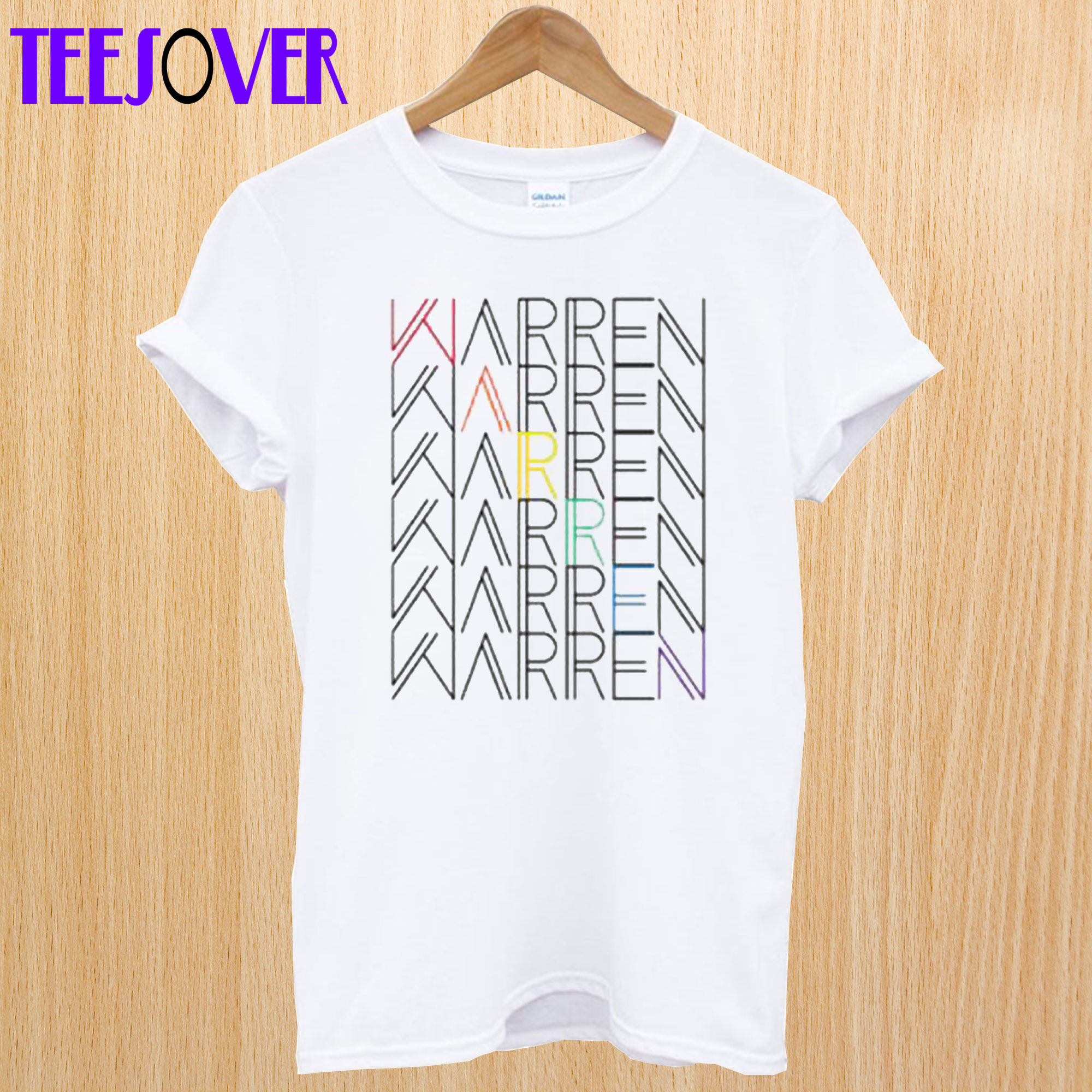 warren rainbow text T-Shirt