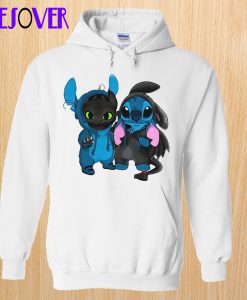 Baby Toothless and Baby Stitch Hoodie