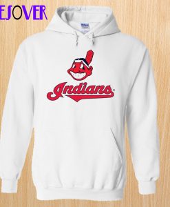 Cleveland Indians White Hoodie