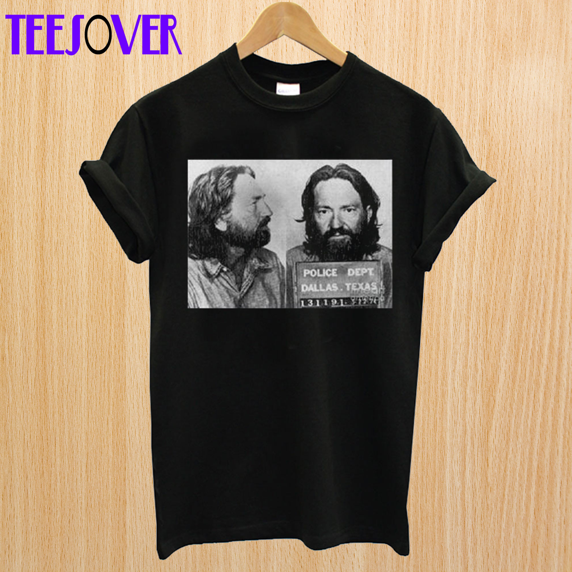 willie nelson mugshot t-shirt