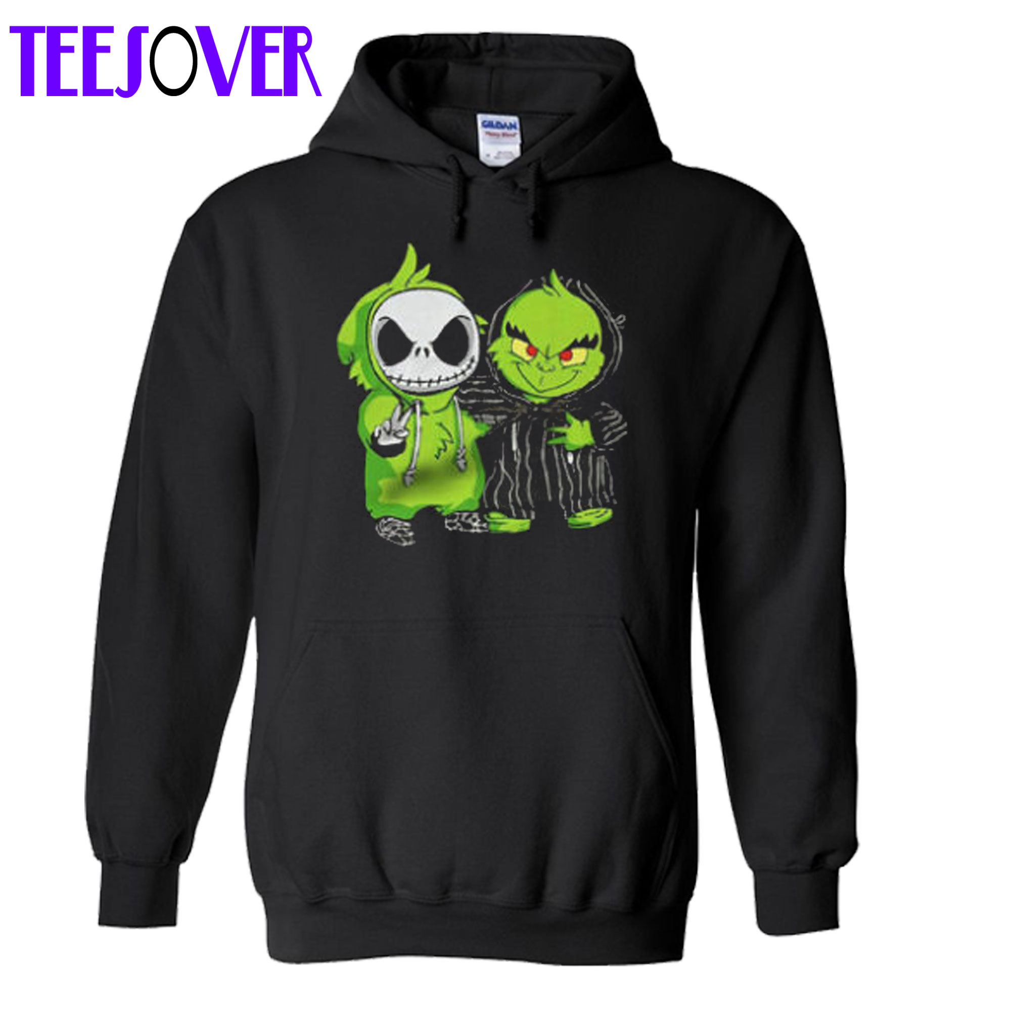 Baby Jack Skellington And Grinch Hoodie