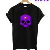 Dripping Hazard Skull in Purple T-Shirt