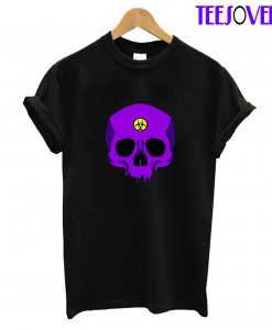 Dripping Hazard Skull in Purple T-Shirt