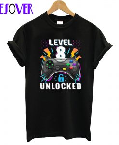 Level 8 Unlocked Game Controller Version T Shirt