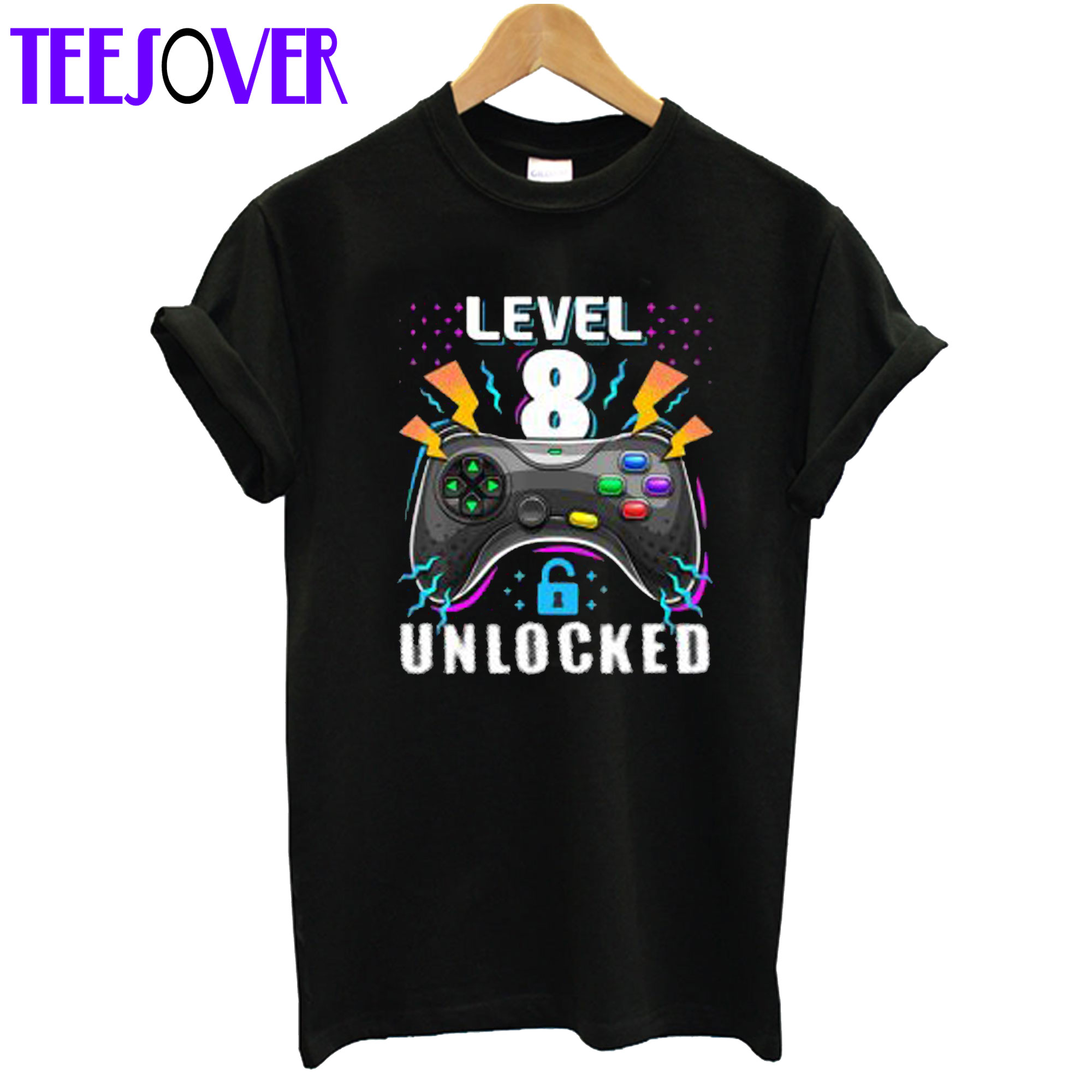 Level 8 Unlocked Game Controller Version T Shirt