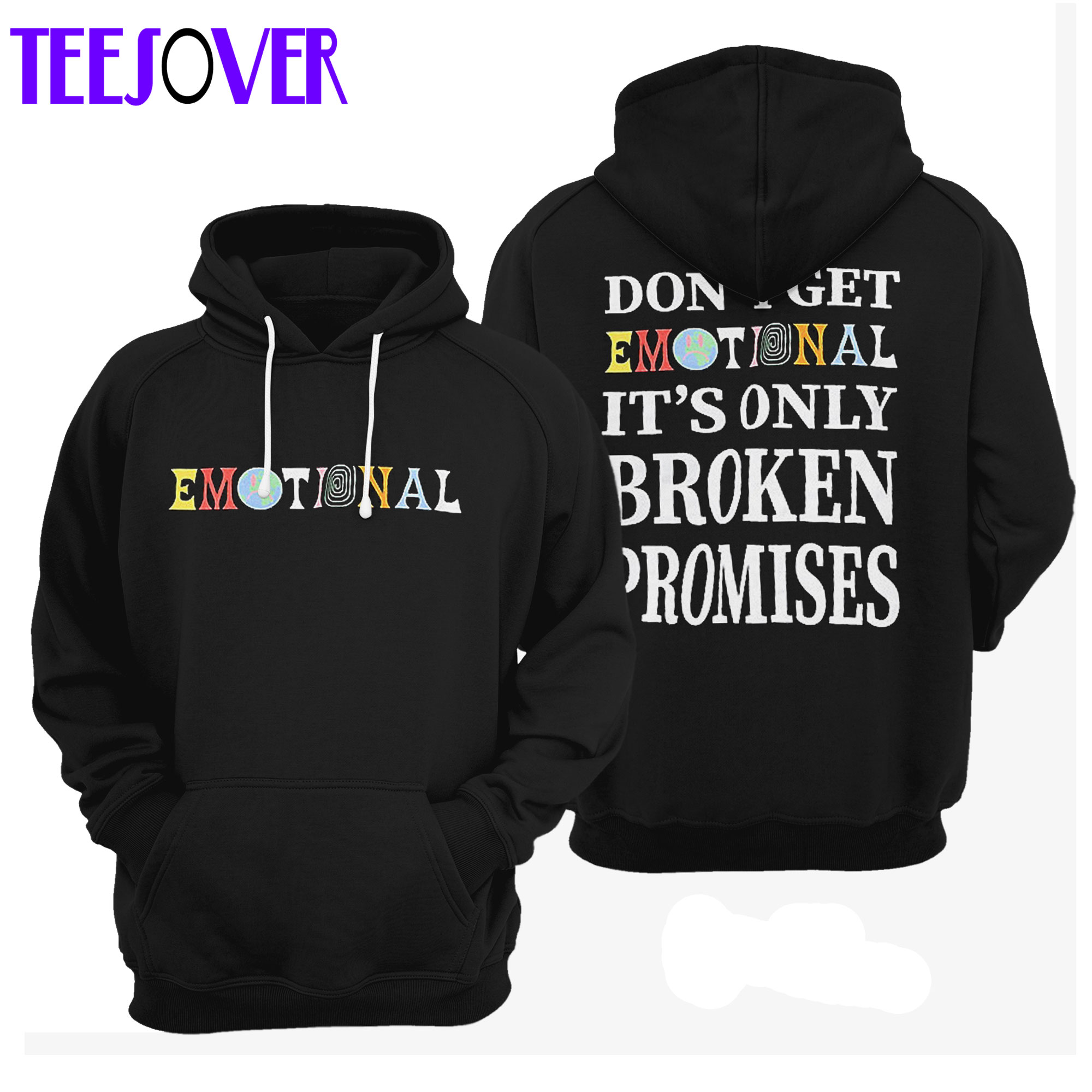 Broken Promises Emotional Hoodie Front Back