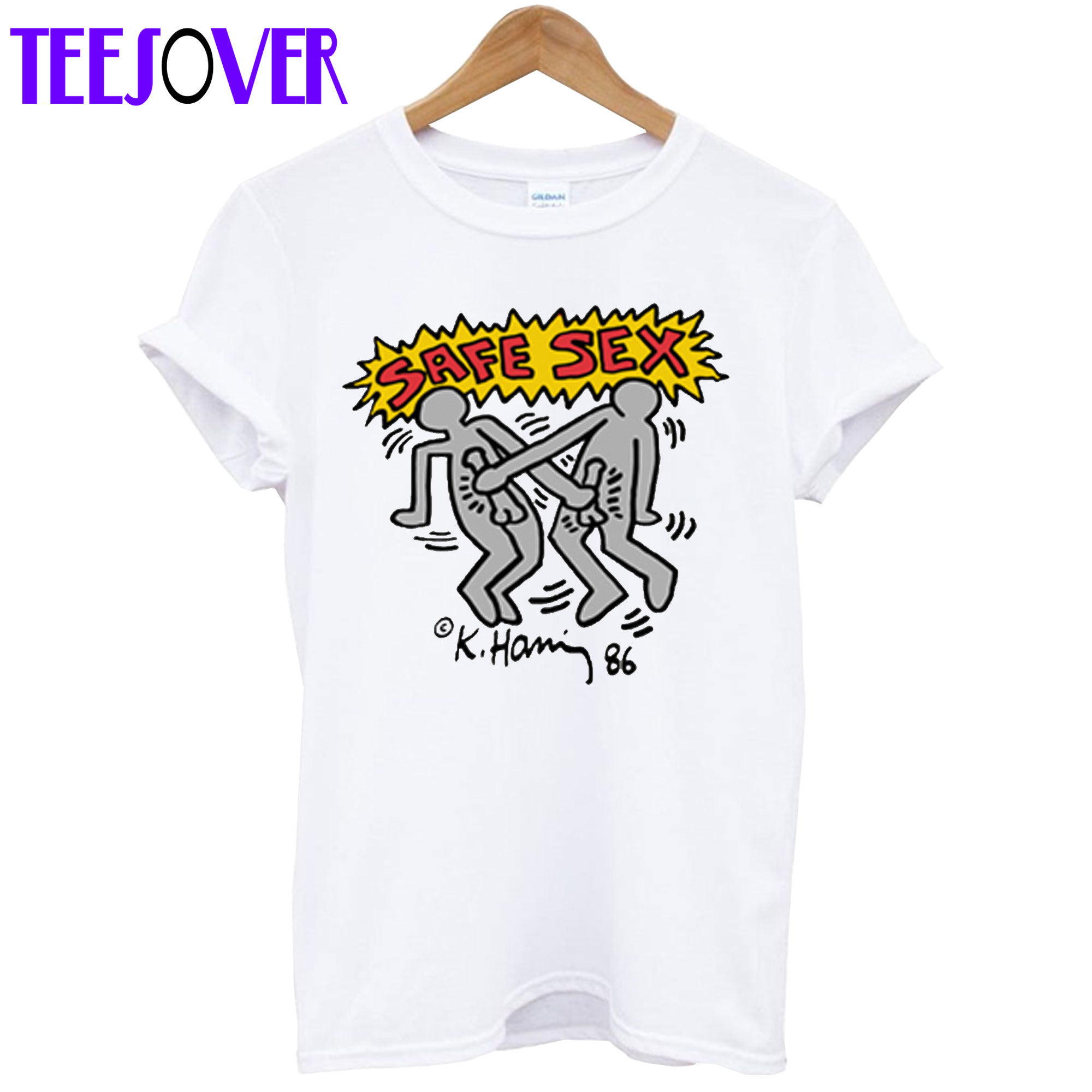 Harry Style Keith Haring Safe Sex T-Shirt