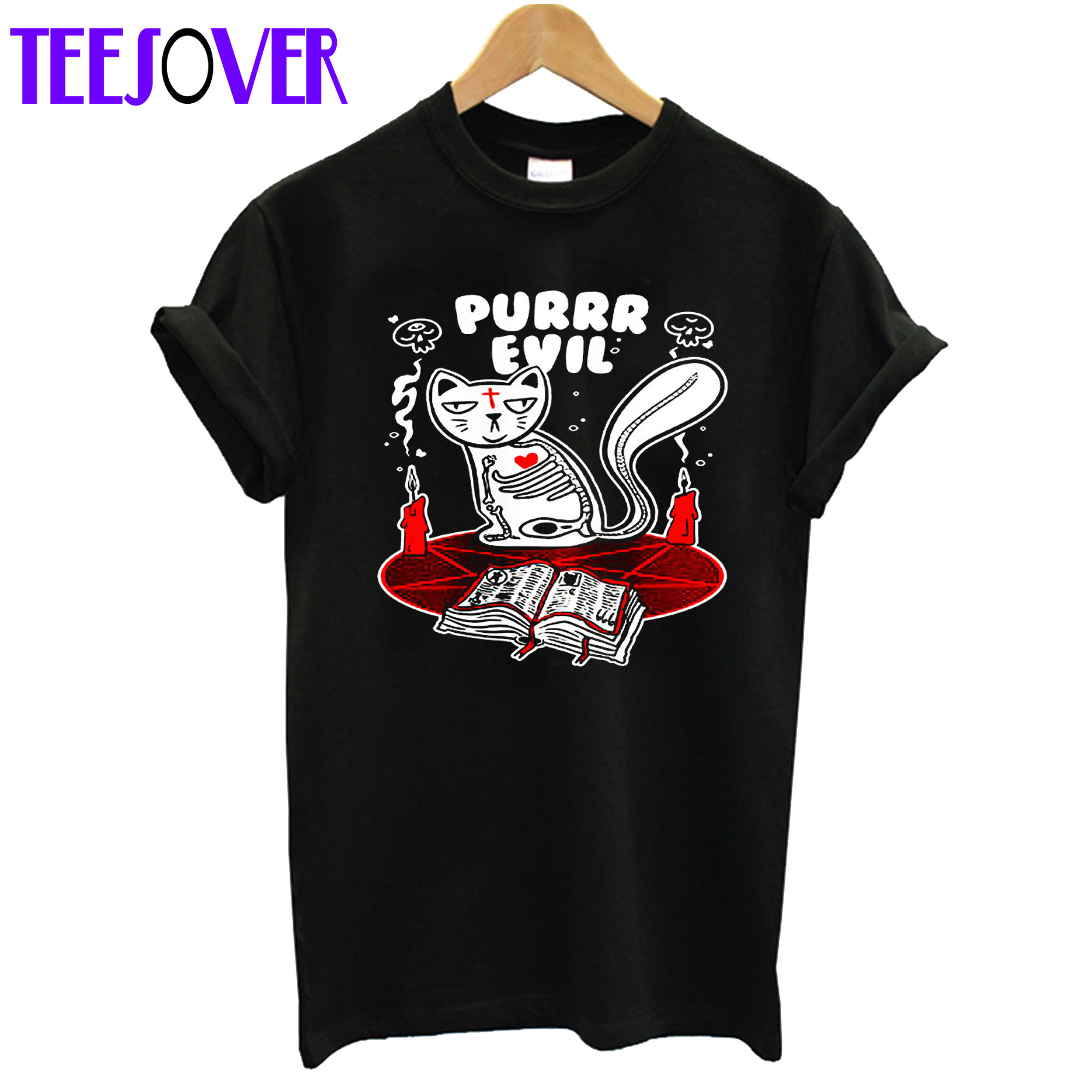 Purrr Evil – Cat Spell Demon Witch T-Shirt