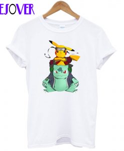 Pikachu Bulbasaur Pokemon Naruto Parody T-Shirt