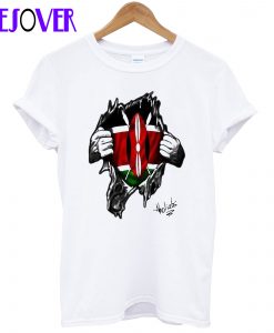 White Kenyan Flag T-Shirt