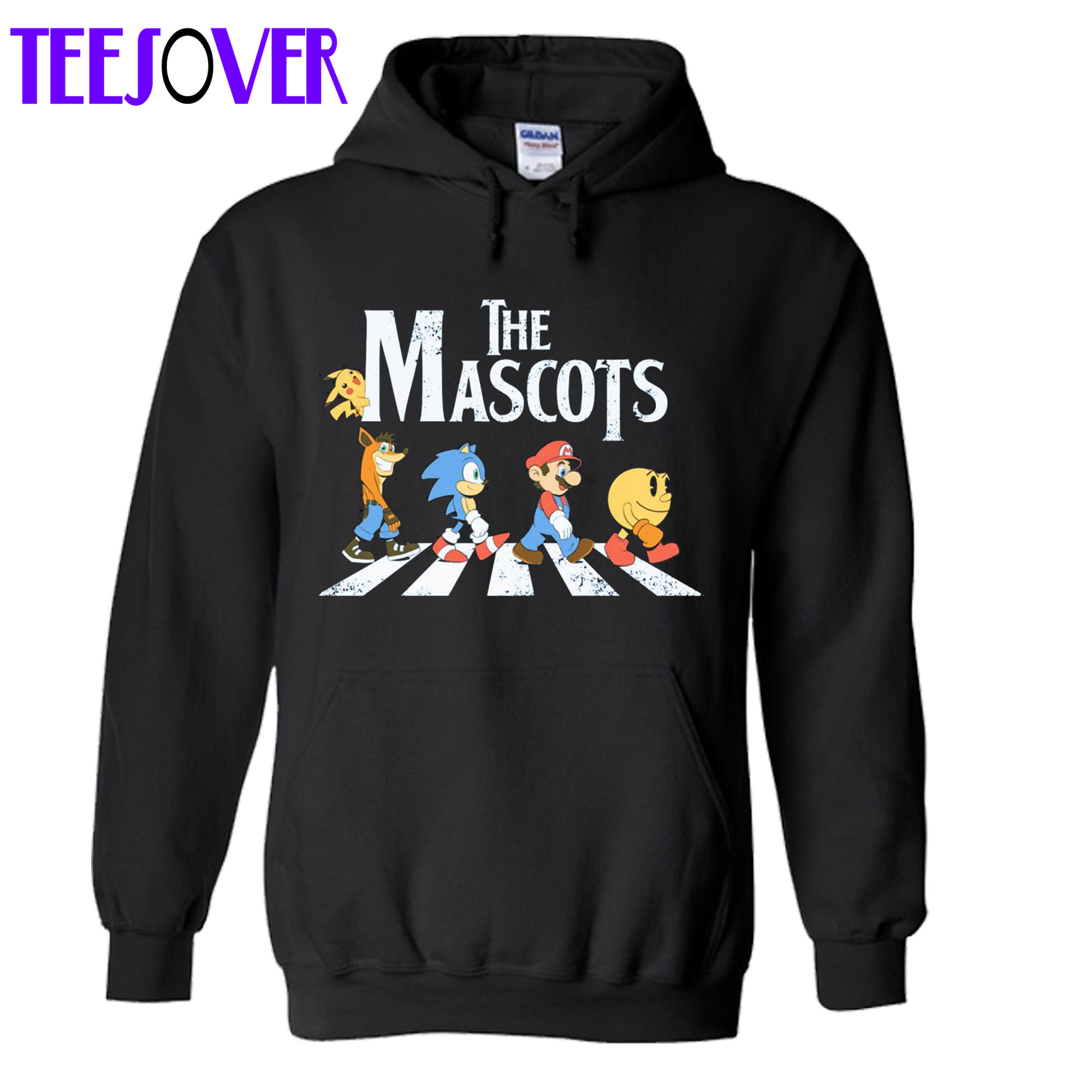 Pikachu Crash Bandicoot Sonic The Hedgehog Mario Pac Man The Mascots Hoodie