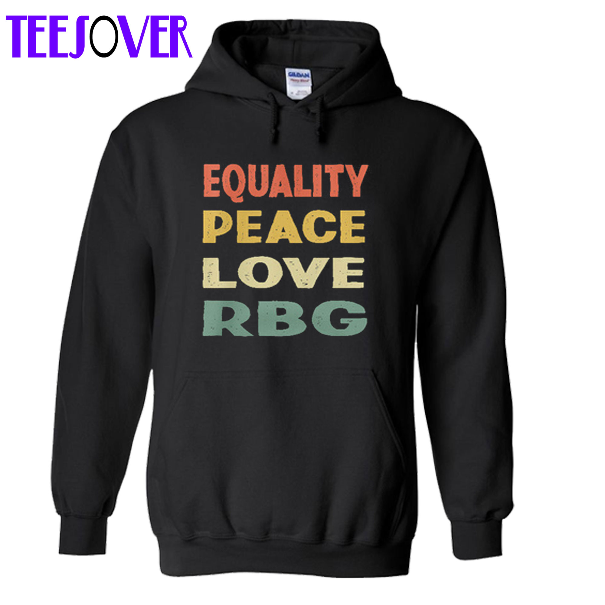 Equality Peace Love RBG Vintage Hoodie