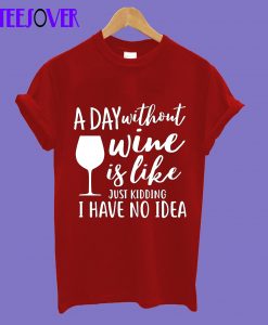 A day without wine is like just kidding i have no idea T-Shirt