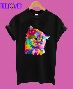 Adorable Colorful Cat T-Shirt