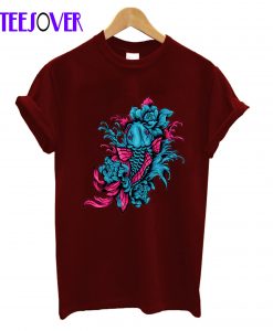 Betta Fish Flower Illustration T-Shirt