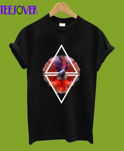 Betta Fish Geometrical Shape Fish Keeper Design T-Shirt