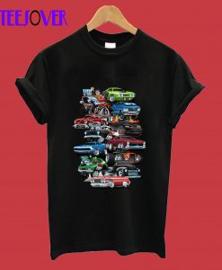 Car Madness! Muscle Cars and Hot Rods Cartoon T-Shirt