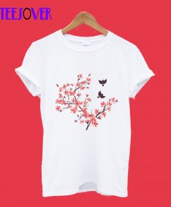 Cherry Blossom Bird Blast! T-Shirt