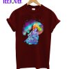 Colorful Rainbow Howling Wolf T-Shirt