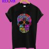 Colorful Skull Halloween Skeleton T-Shirt