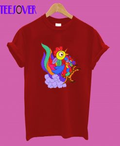 Colorful abstract happy chicken T-Shirt