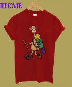 Funny Camel Hiking Cartoon T-Shirt