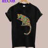 Geometric Colorful Cat Cute Kitten Gift Idea T-Shirt