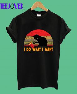 I Do What I Want cat lover T-Shirt