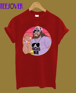 Macho Man Randy Savage Vaporwave Background T-Shirt