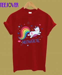 Meowgical Magical Rainbow Kitty Cat Unicorn T-Shirt