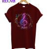 Music Notes Melody Treble Clef Music T-Shirt