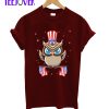 Patriot Owl American Independence Day T-Shirt