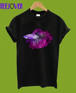 Pink Betta Fish Galaxy T-Shirt