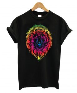 Rainbow Lion T Shirt Colourful