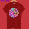 Rainbow Watercolor Paisley Flower T-Shirt