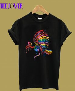 Skeleton Rainbow Bird T-Shirt