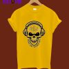 Skull With Headphones T-Shirt